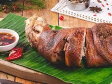 Crispy pata is a Filipino dish consisting of deep fried pig trotters or knuckles[1] served with a soy-vinegar dip.[2] It can be served as party fare o...